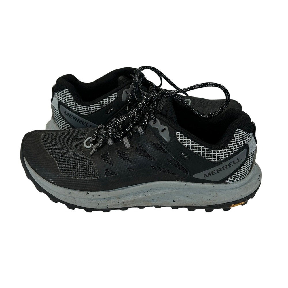Merrell Nova 2 Womens 8.5 Trail Running Shoes Black Grey J067590 Vibram Sole